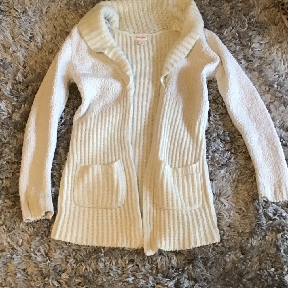 White sweater children size 10-12 large